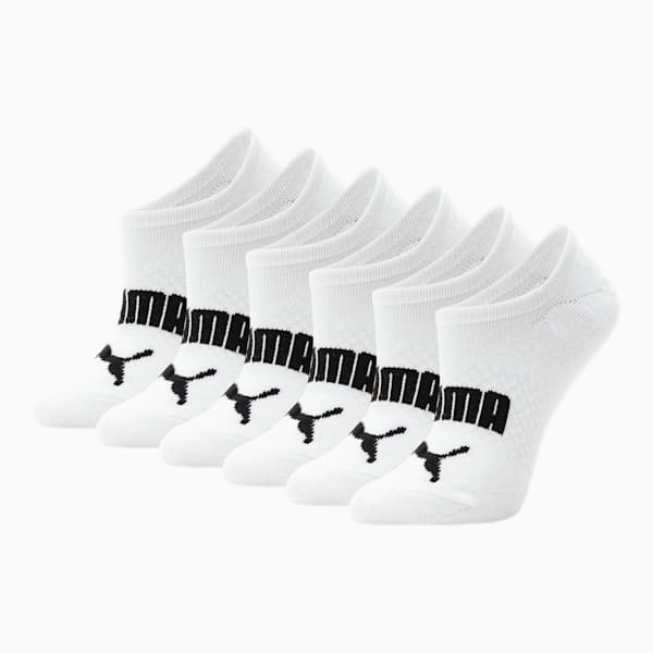 Women's Non-Terry Sneaker-Cut Socks [6-Pack], WHITE / BLACK, extralarge